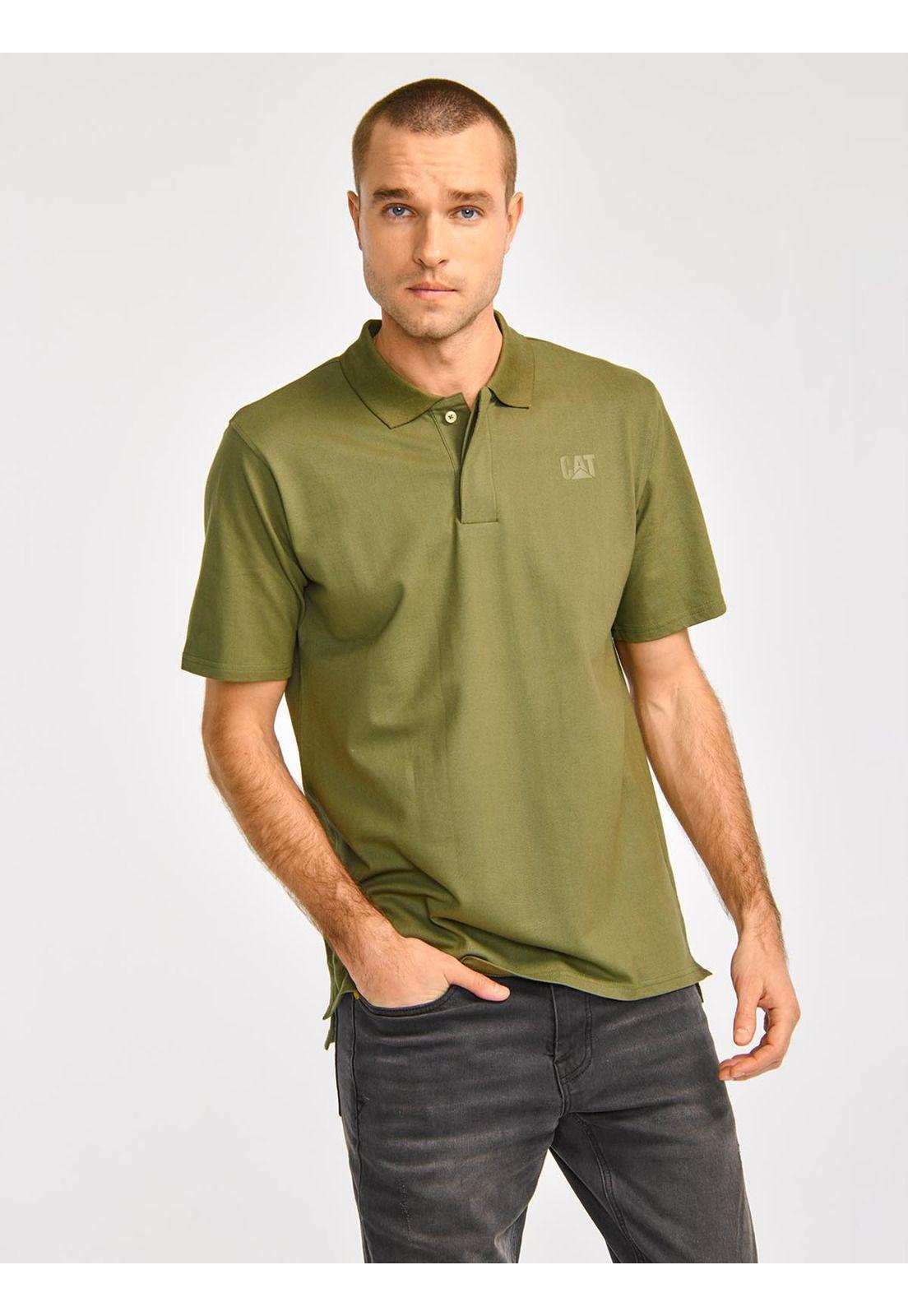 Polera Polo Logo Hombre Oliva-9