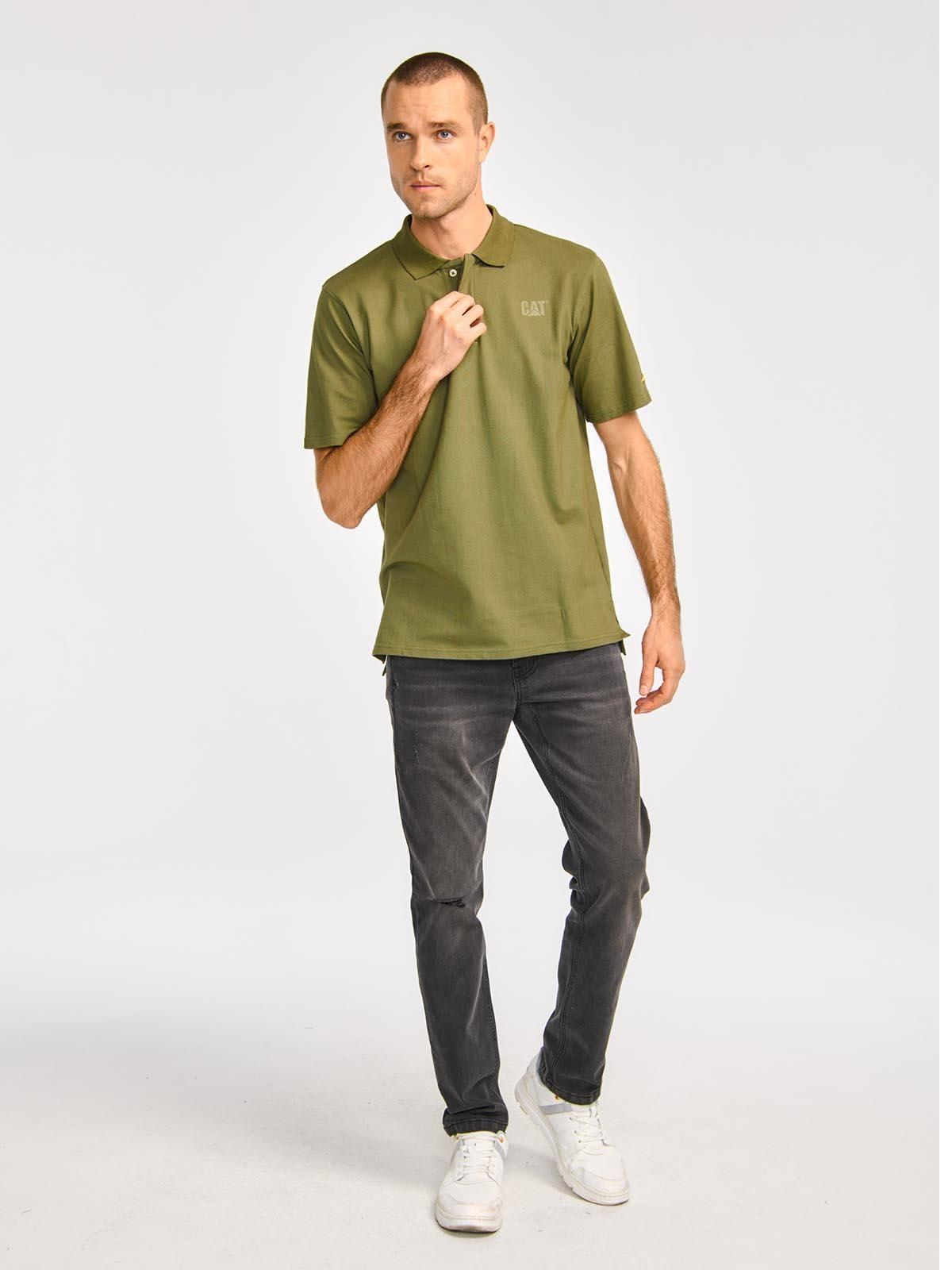 Polera Polo Logo Hombre Oliva-1