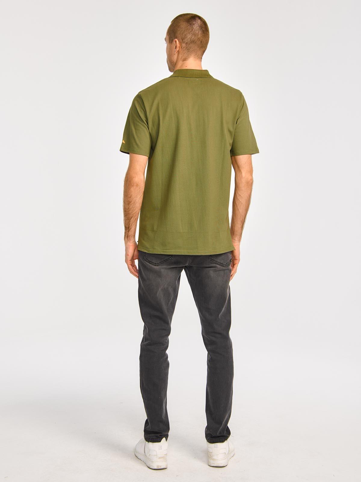 Polera Polo Logo Hombre Oliva-6