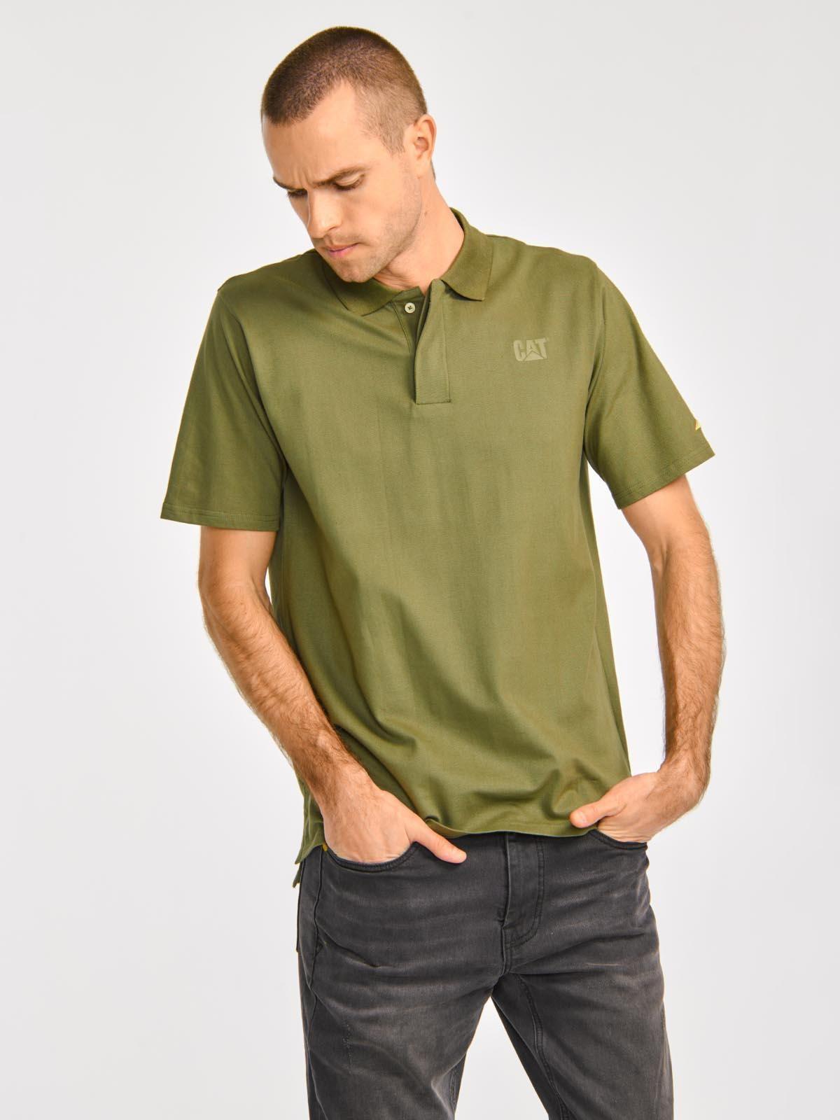 Polera Polo Logo Hombre Oliva-8
