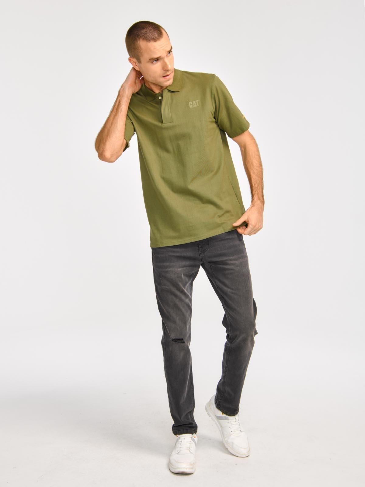 Polera Polo Logo Hombre Oliva-0
