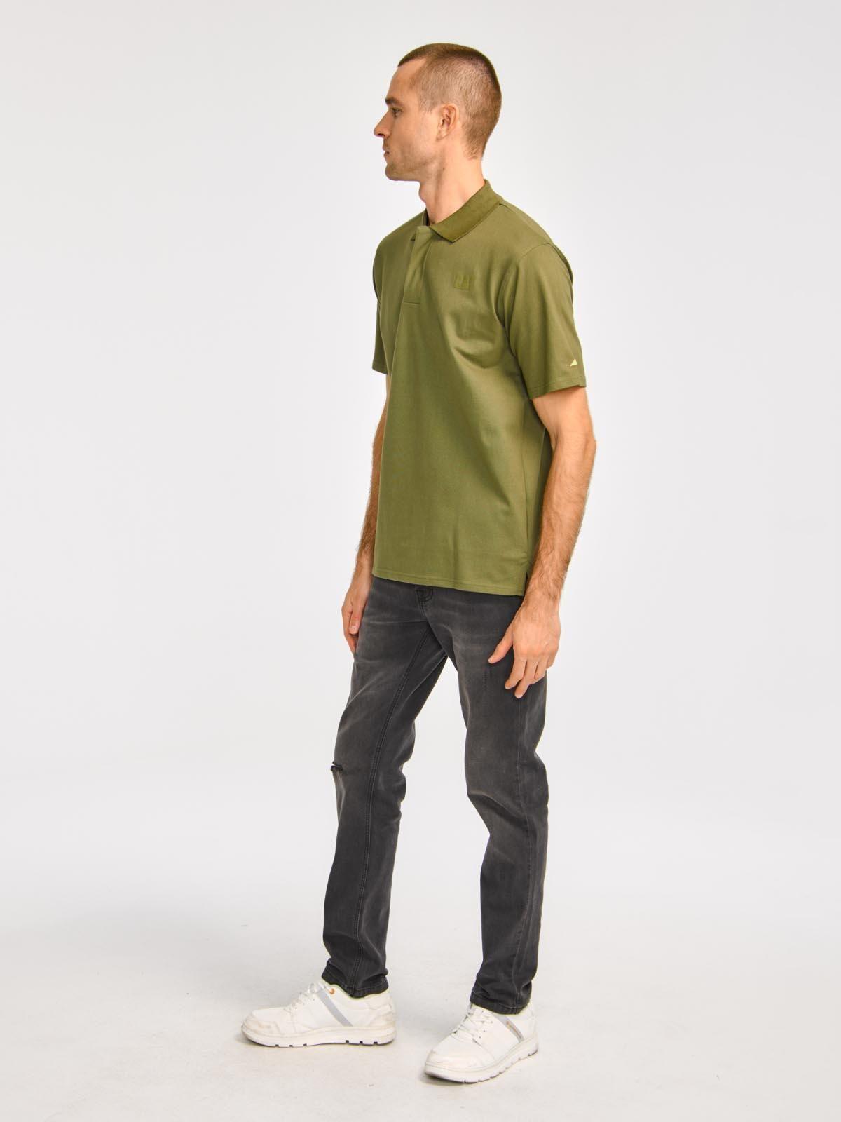 Polera Polo Logo Hombre Oliva-4