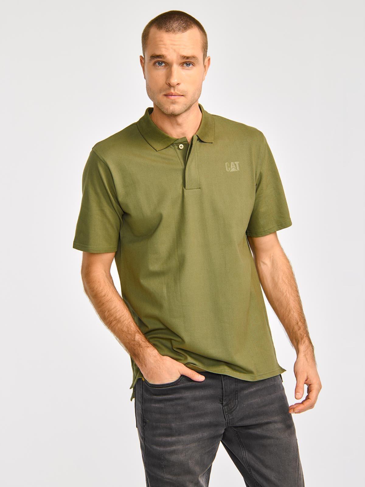 Polera Polo Logo Hombre Oliva-9