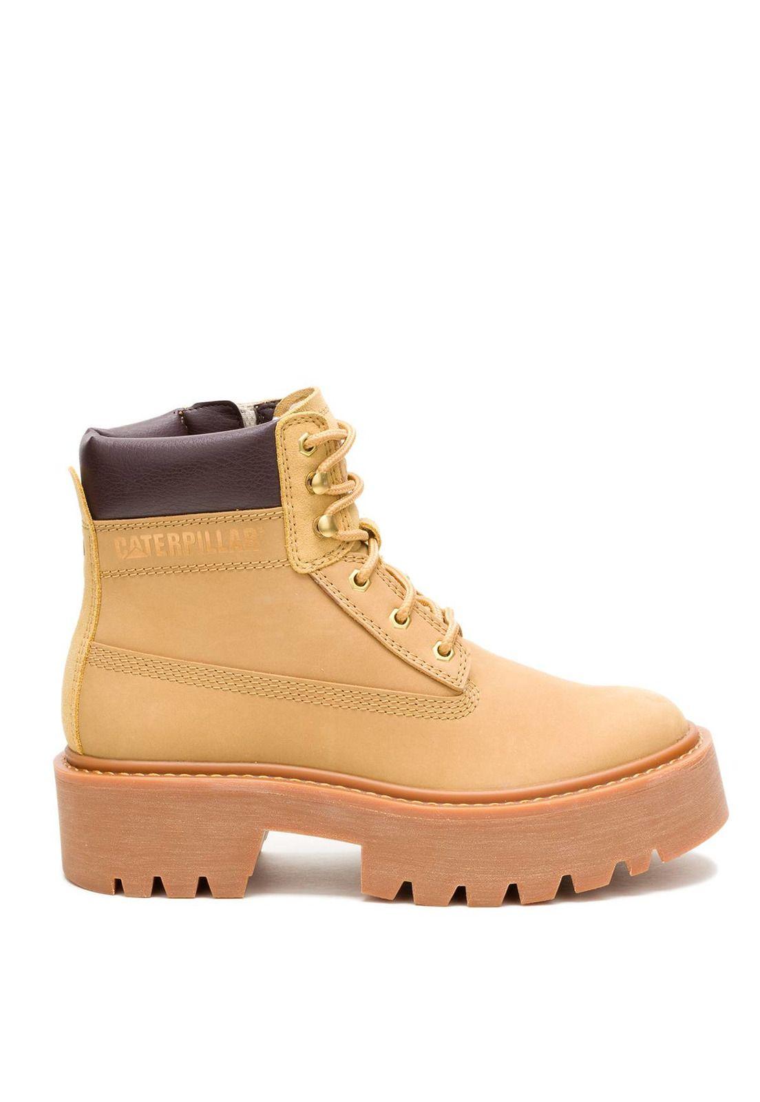 Botin Cuero Mujer Colorado Max 6 Zip Café Claro-1