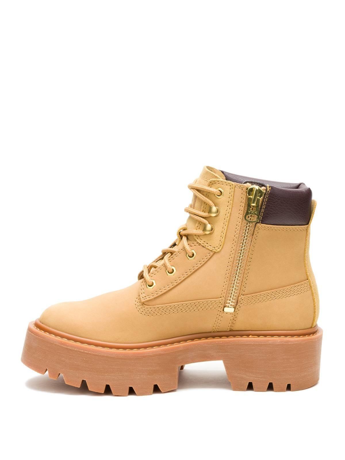 Botin Cuero Mujer Colorado Max 6 Zip Café Claro-3