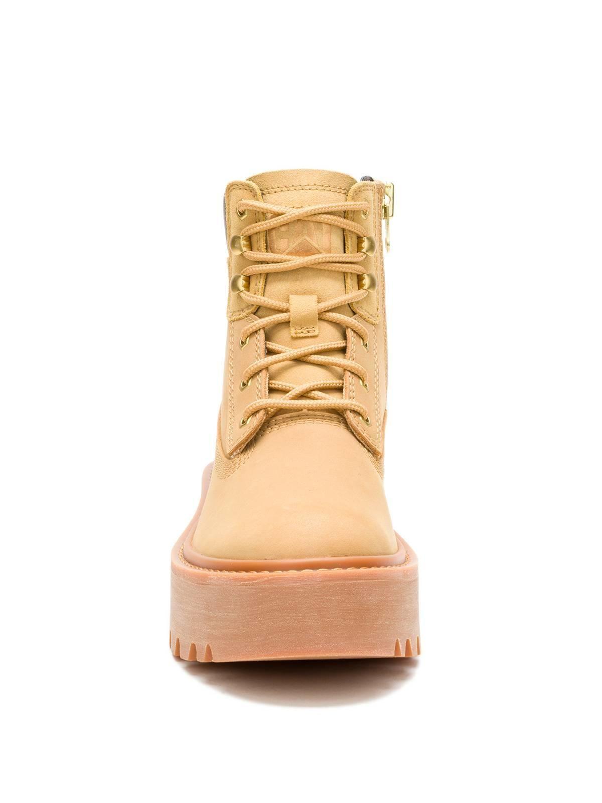 Botin Cuero Mujer Colorado Max 6 Zip Café Claro-4