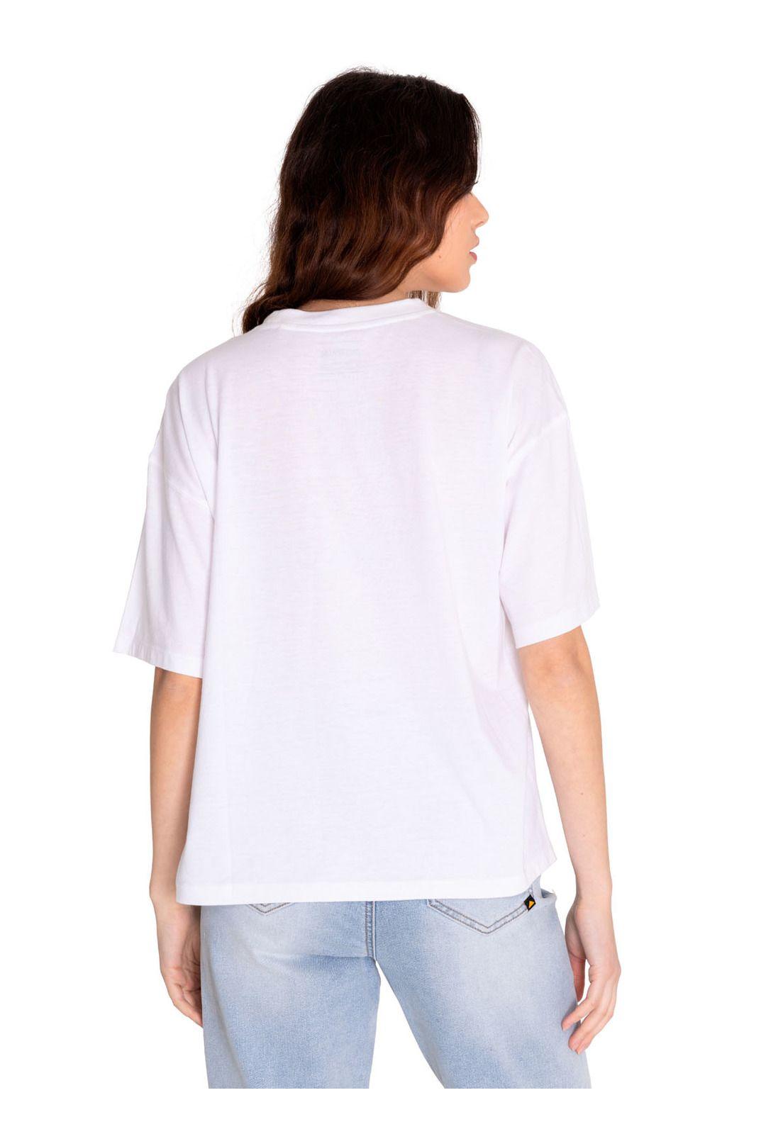 Polera Manga Corta Mujer Boxy Novelty Tee 1 Blanco-3
