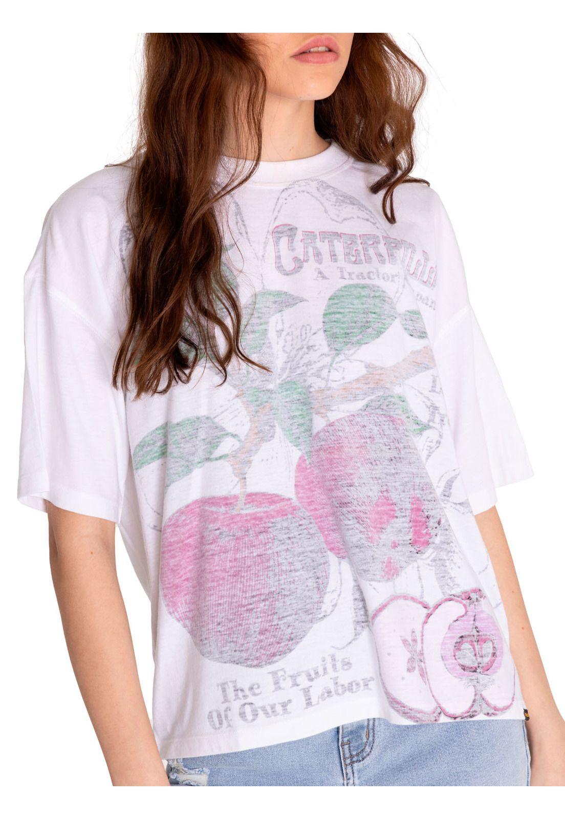 Polera Manga Corta Mujer Boxy Novelty Tee 1 Blanco-4