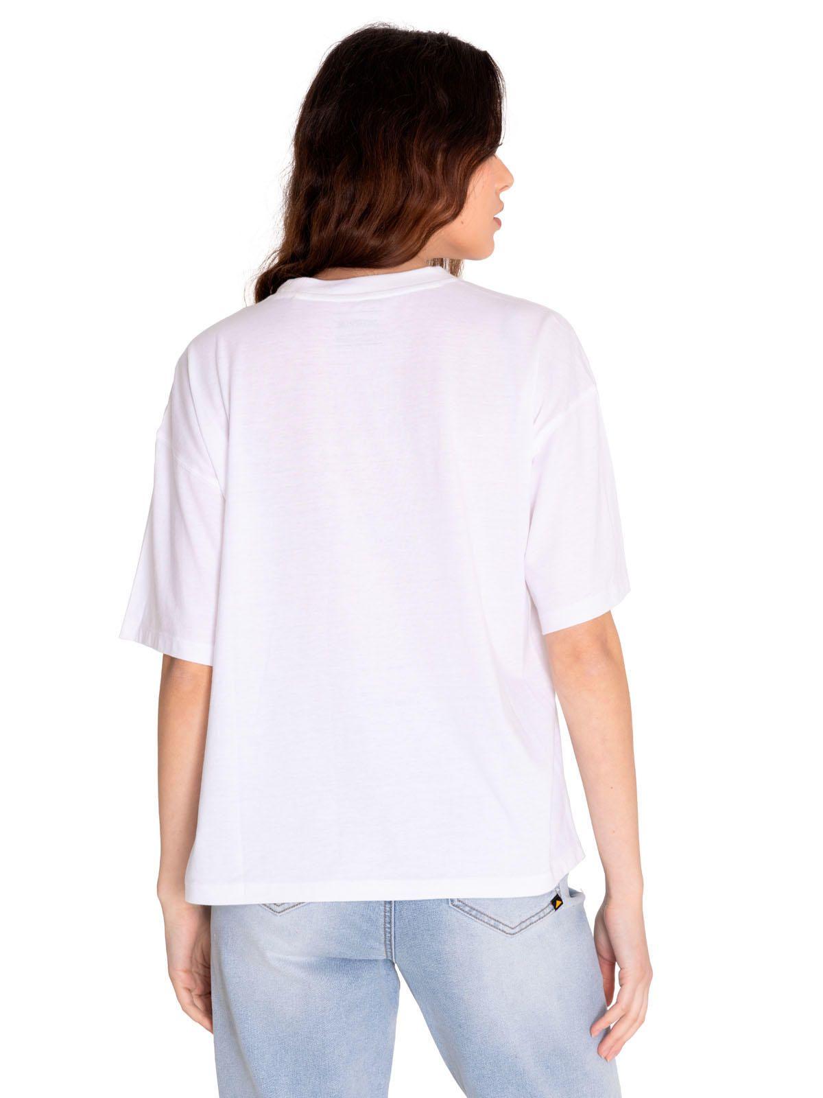 Polera Manga Corta Mujer Boxy Novelty Tee 1 Blanco-3