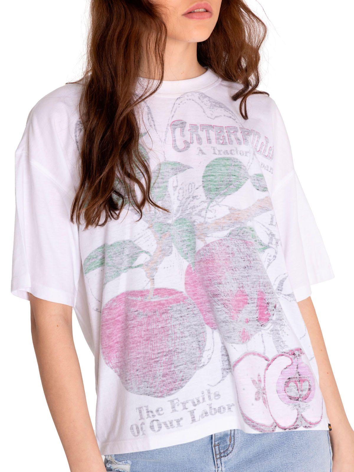 Polera Manga Corta Mujer Boxy Novelty Tee 1 Blanco-4