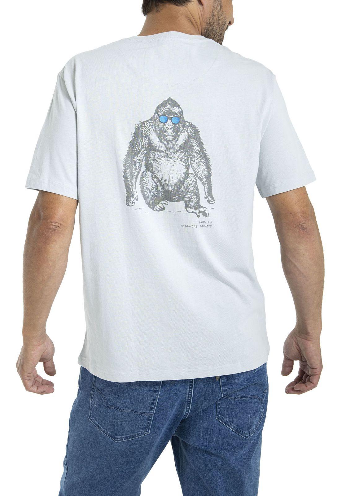 Polera Algodón Orgánico Hombre Organic Gris-5