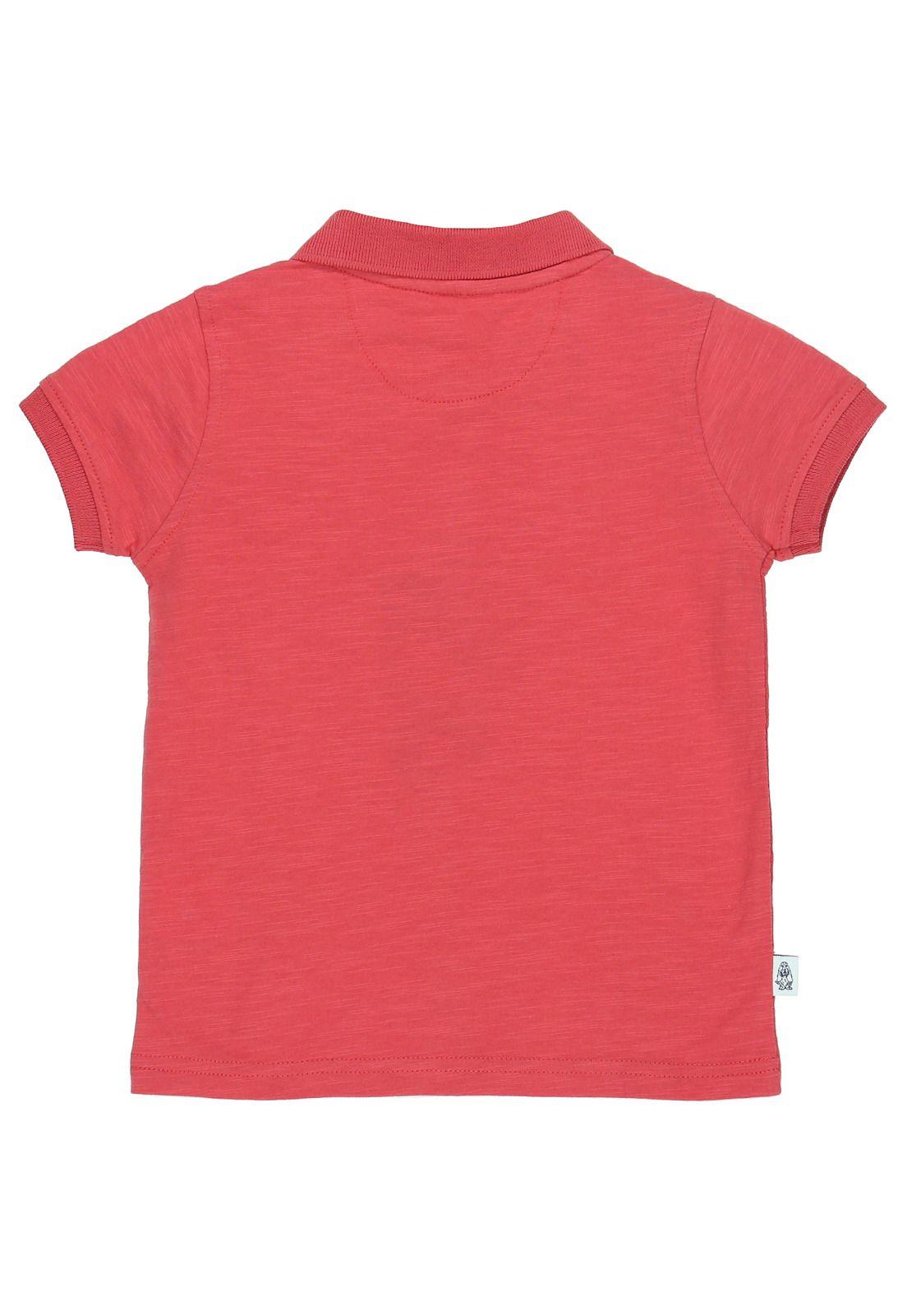 Polera M/C Niño Cuello Rojo-1