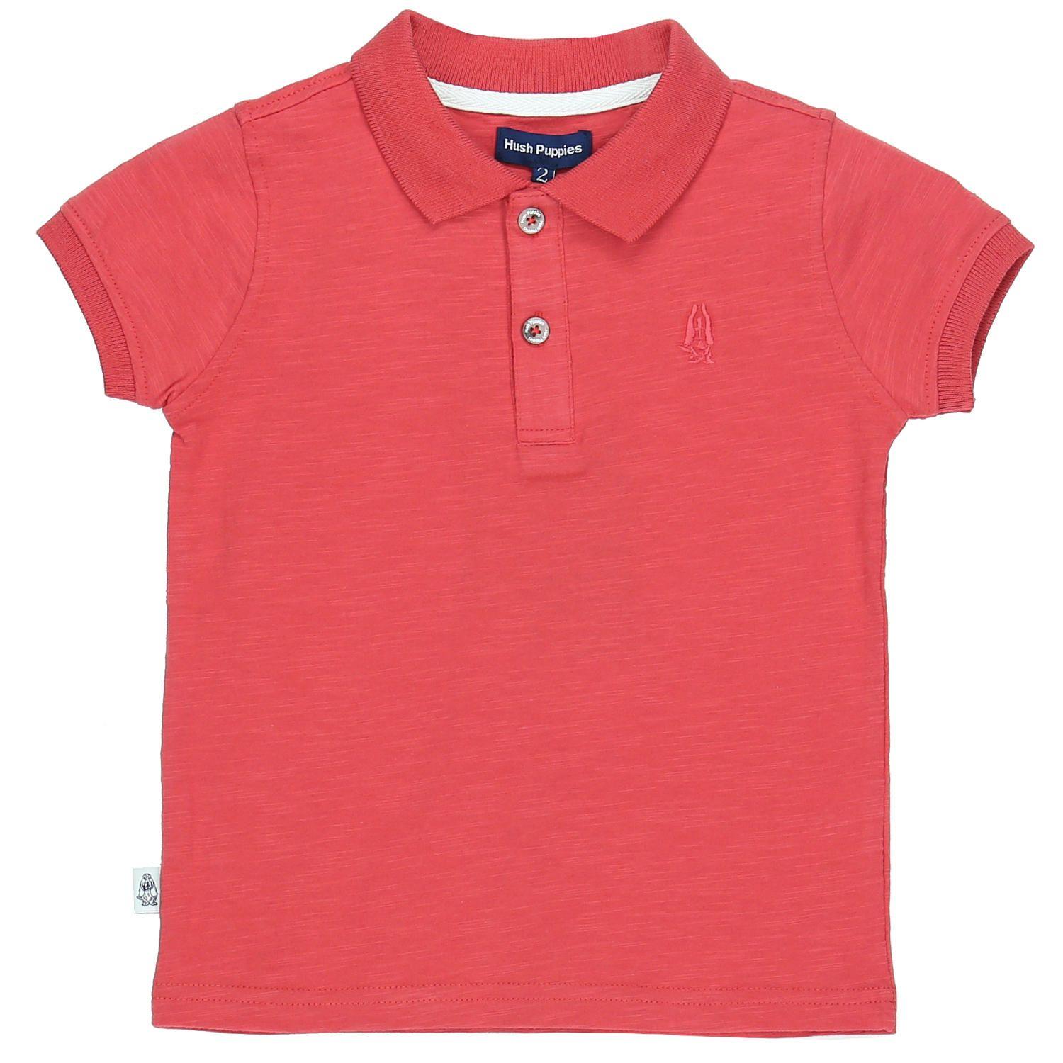 Polera M/C Niño Cuello Rojo-0