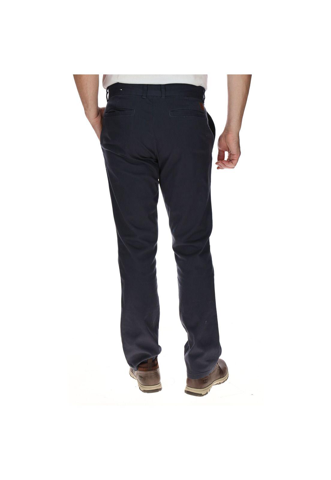Pantalón Hombre Slim Stretch Chino Algodón Azul-2