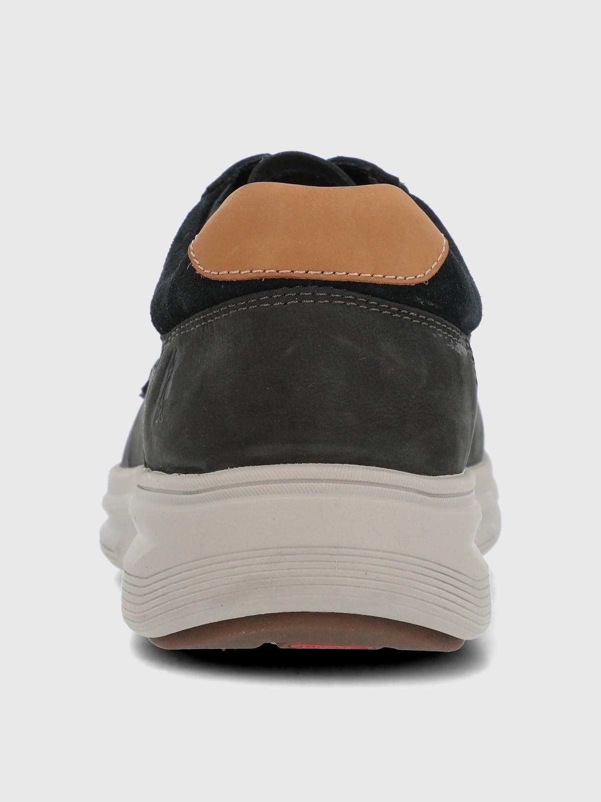 Zapatilla Cuero Hombre Molte Gris-5