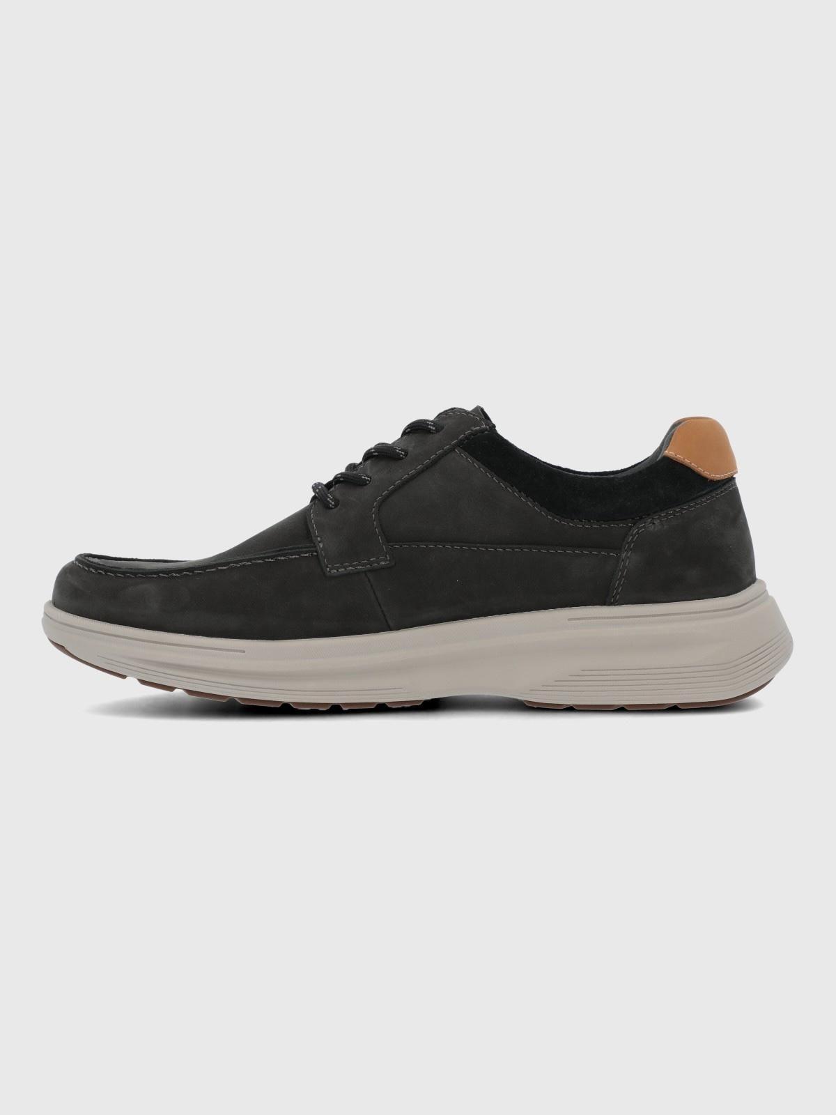 Zapatilla Cuero Hombre Molte Gris-3