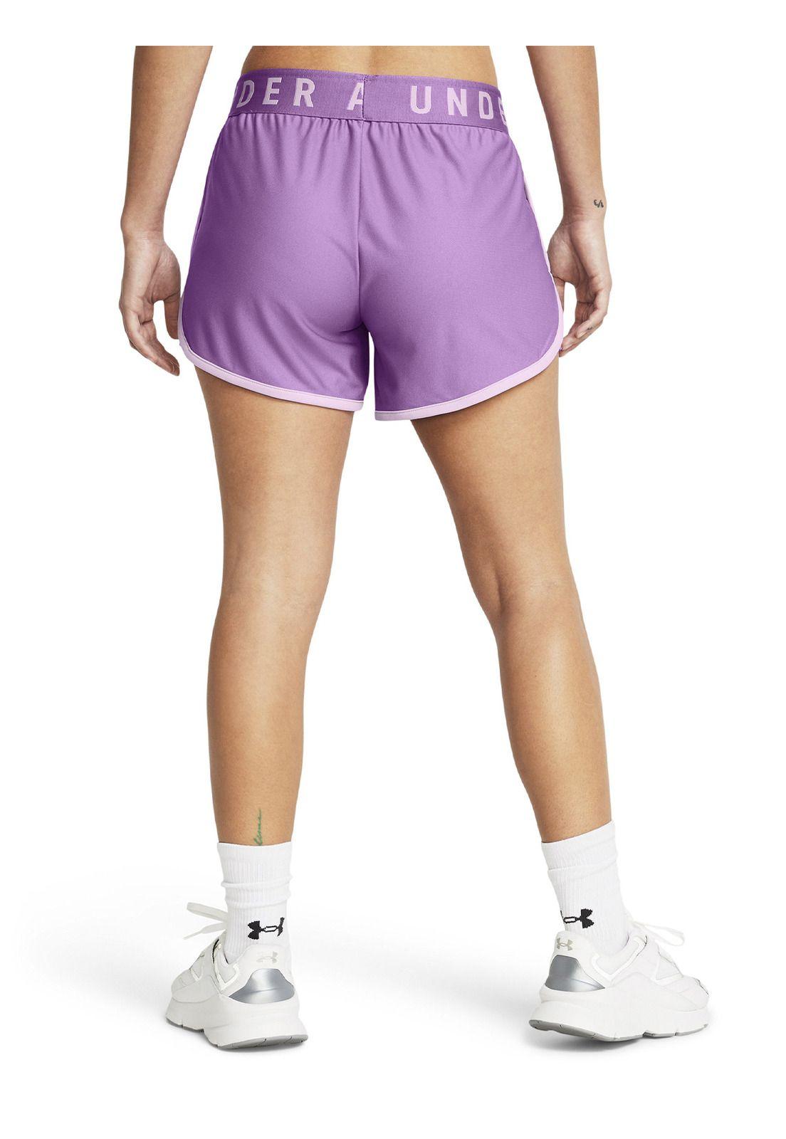 Shorts UA Play Up De 5" para Mujer Morado-1