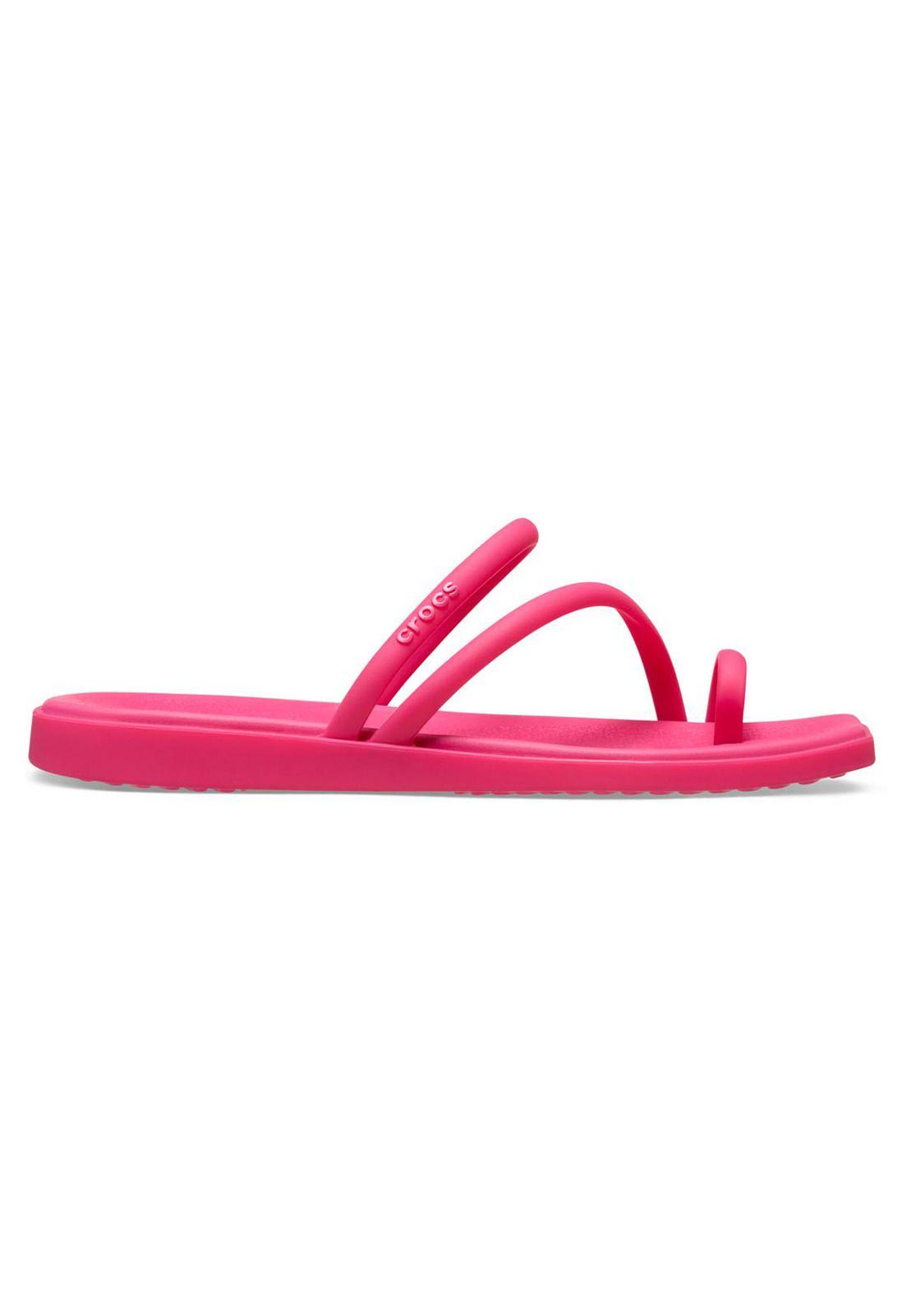 Sandalia Crocs Mujer Miami Toe Loop Sdl Rosado-0