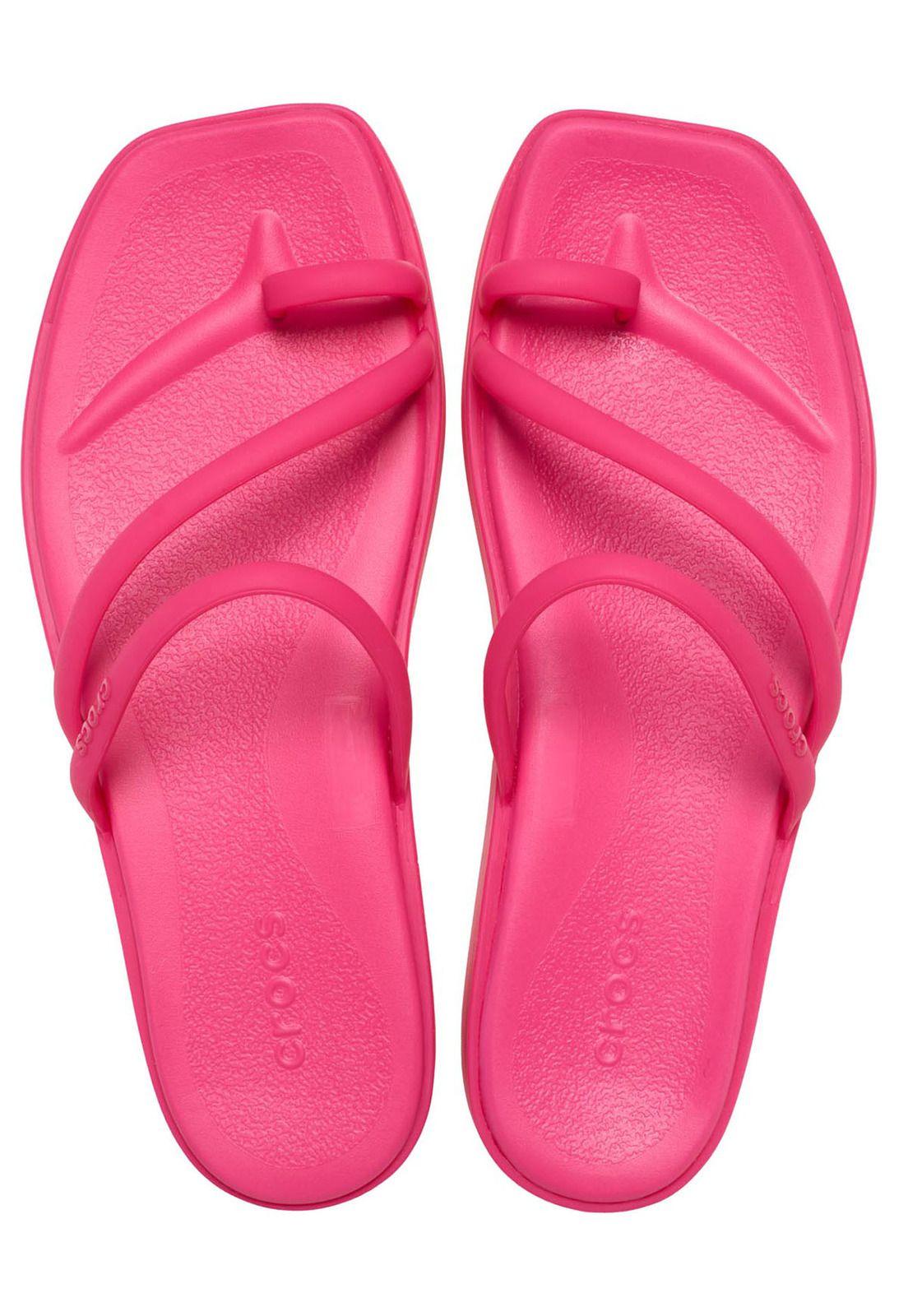 Sandalia Crocs Mujer Miami Toe Loop Sdl Rosado-4