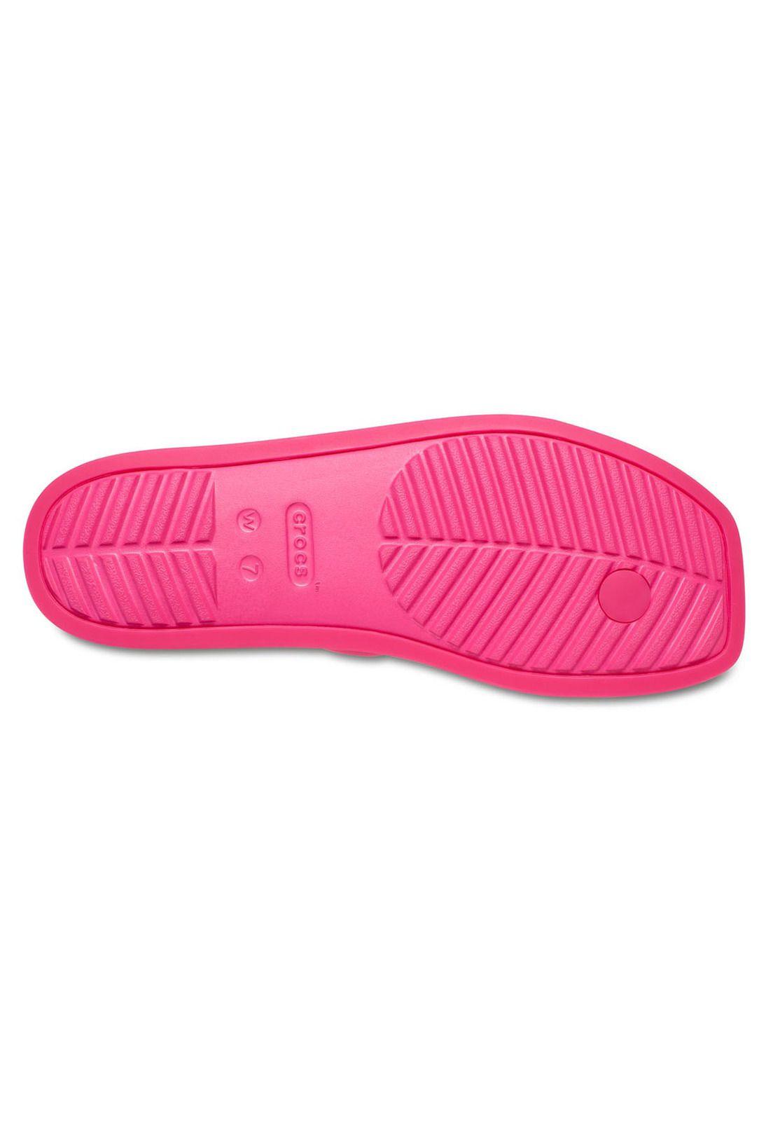 Sandalia Crocs Mujer Miami Toe Loop Sdl Rosado-5