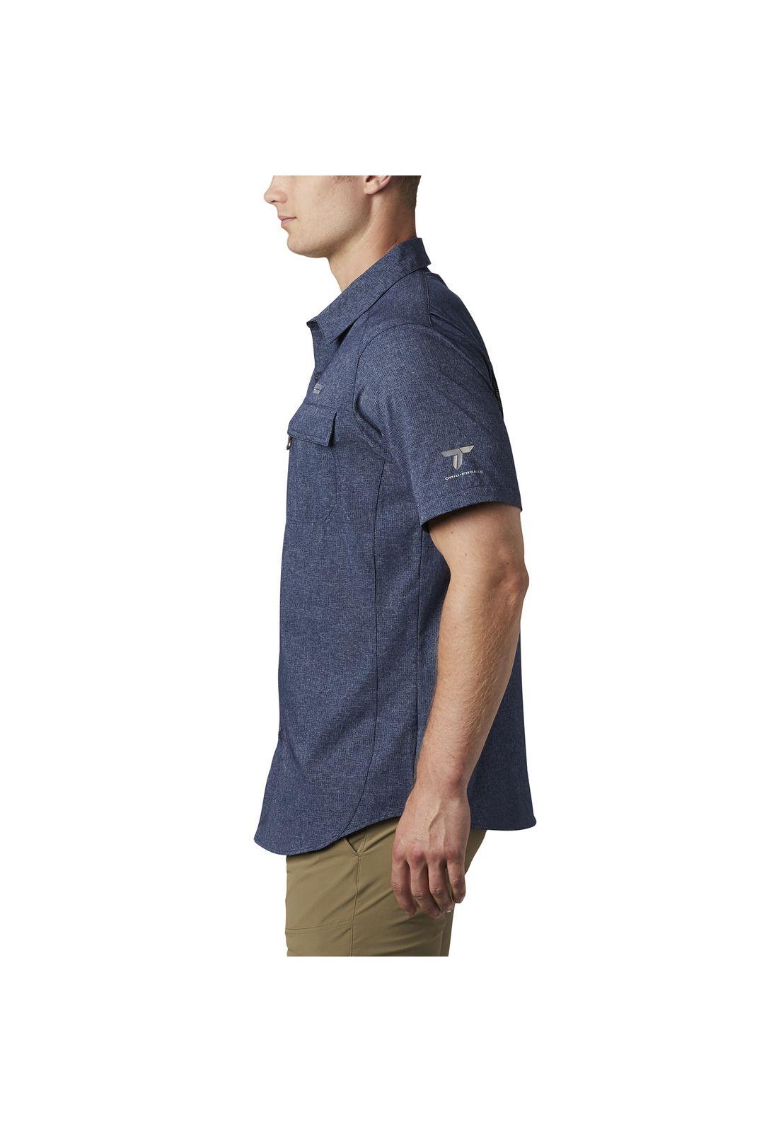 Camisa M/C Hombre Irico Mens Short Sl Azul-3