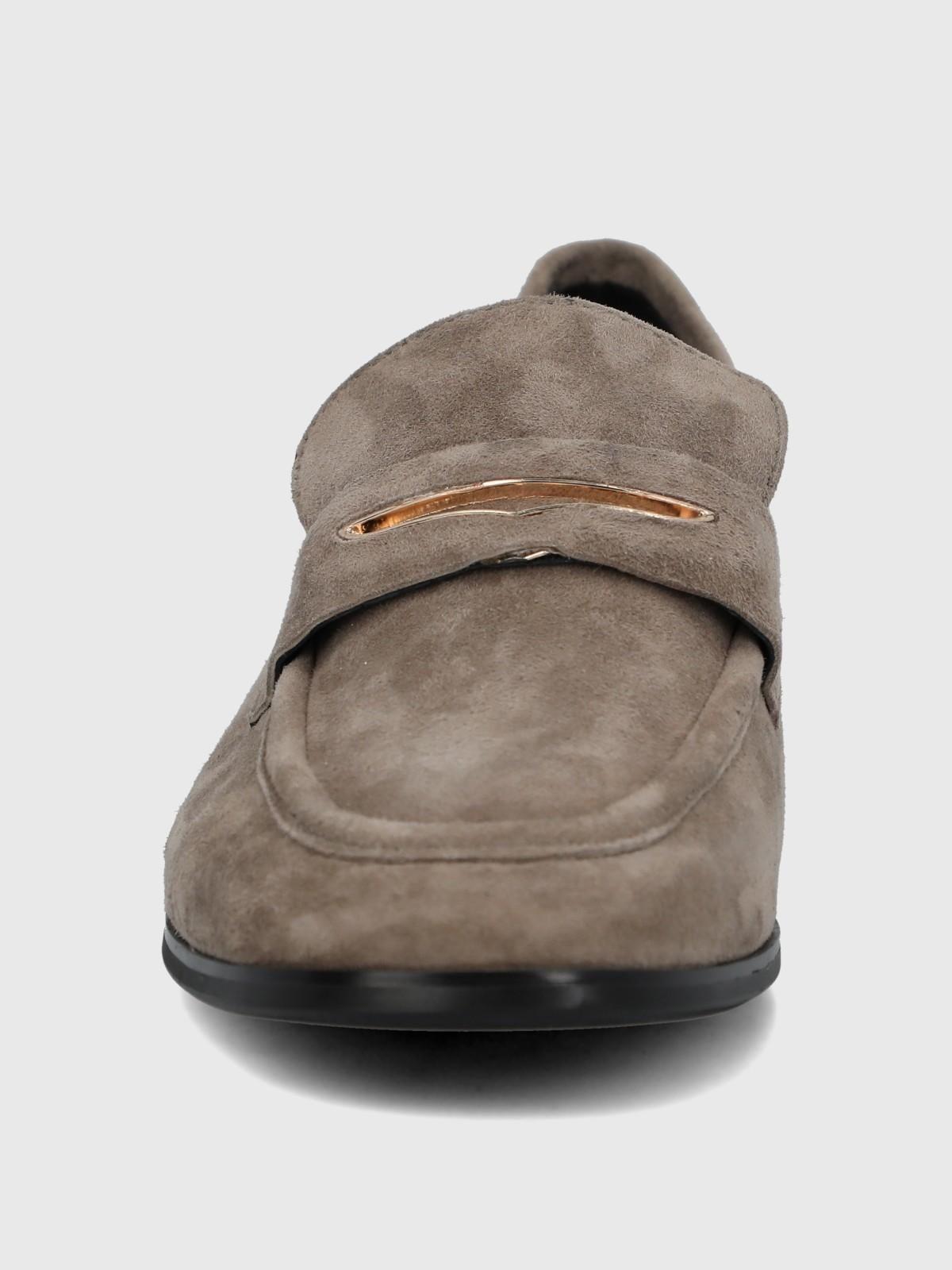 Mocasin Cuero Mujer Sulana Café-3