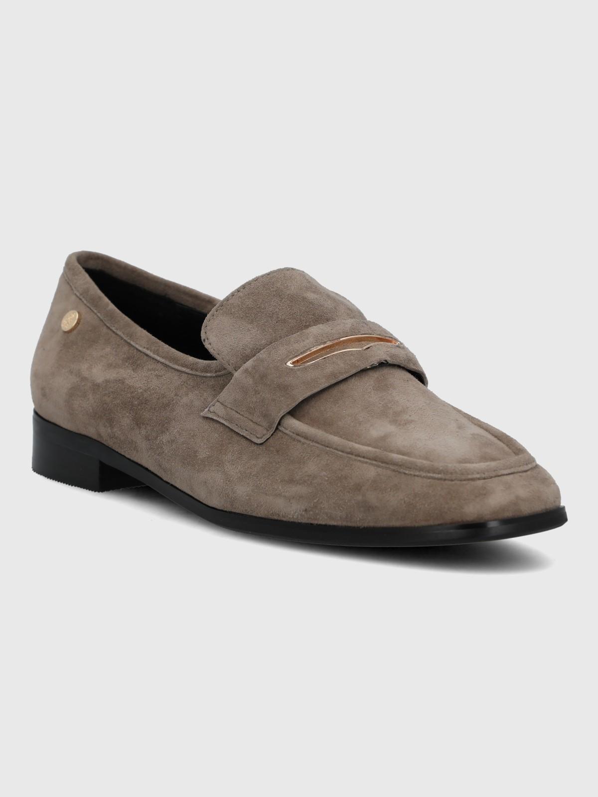 Mocasin Cuero Mujer Sulana Café-0