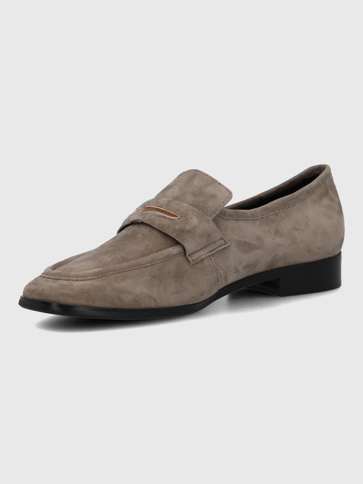Mocasin Cuero Mujer Sulana Café-4