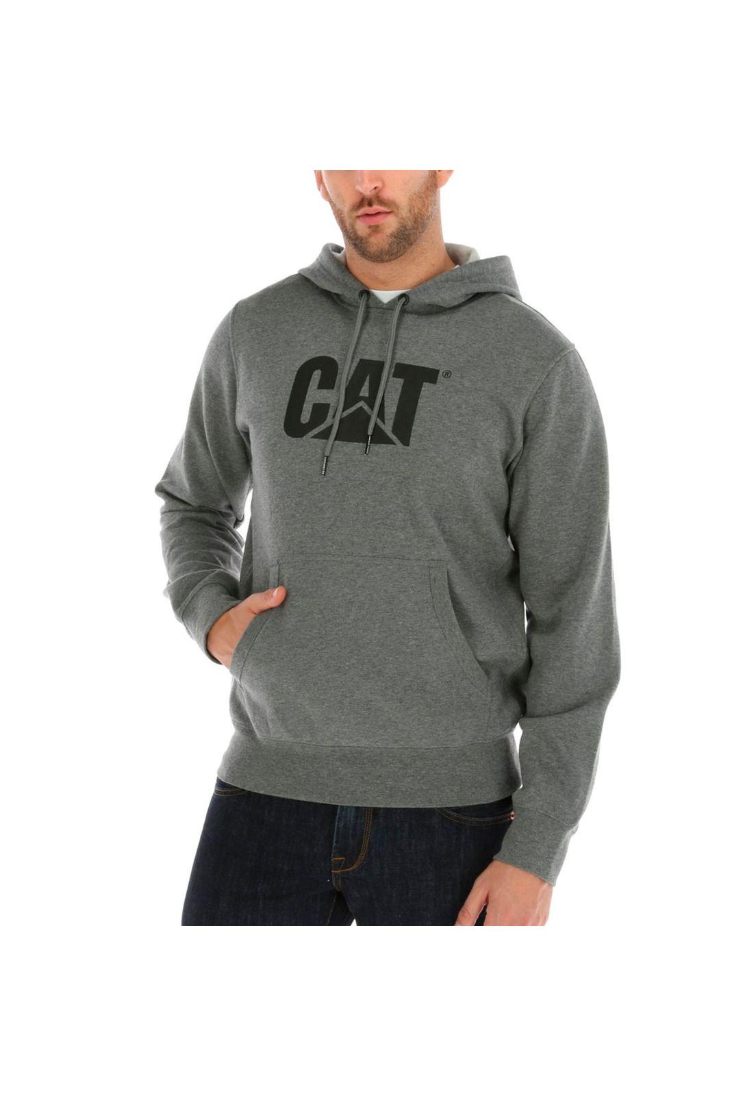Poleron Hombre Design Mark Hooded Sweatshirt Gris-0