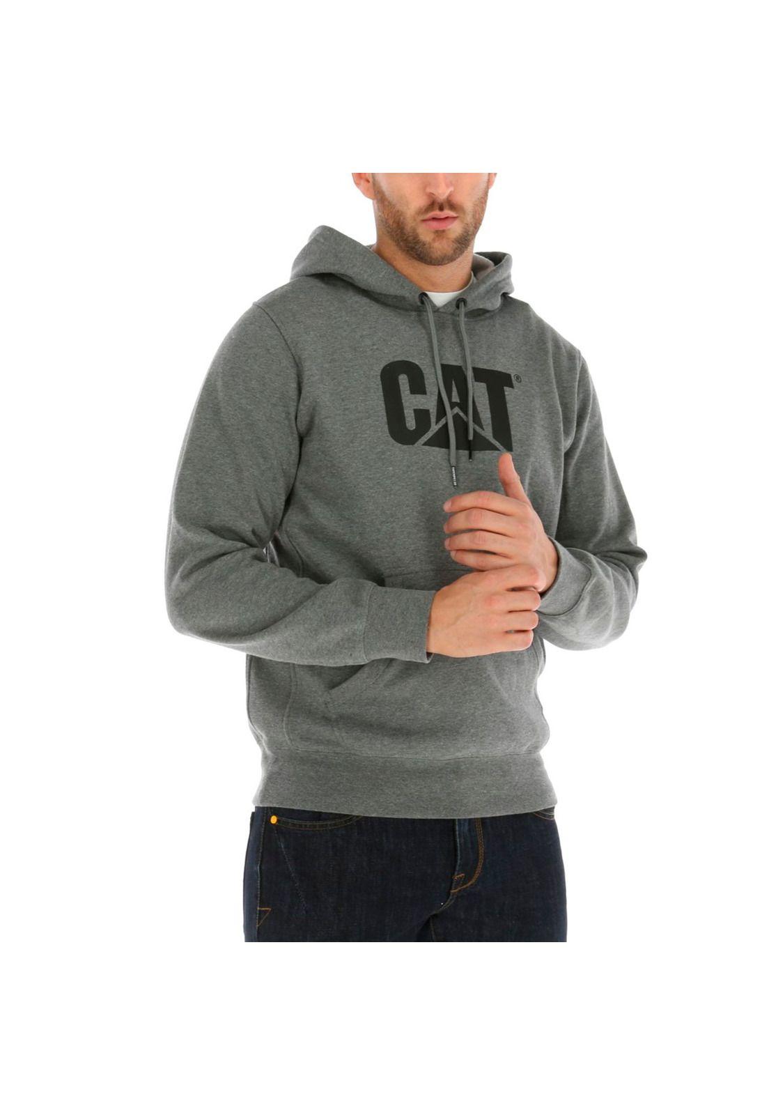 Poleron Hombre Design Mark Hooded Sweatshirt Gris-3