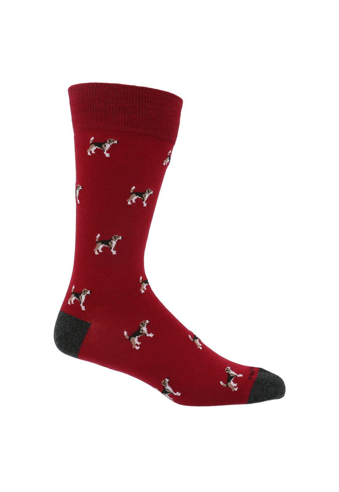 Calcetín Algodón Hombre Hounds Rojo-0