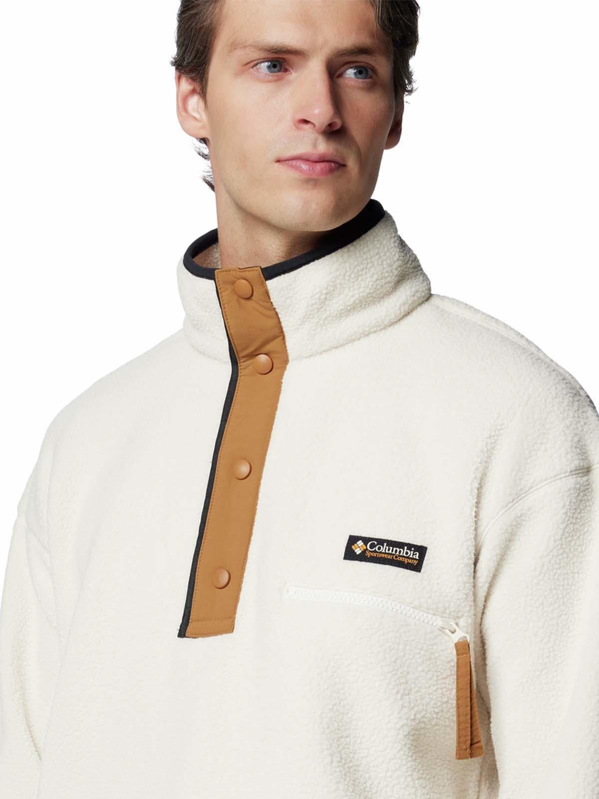 Polar Hombre Helvetia Snap Fleece Blanco-3