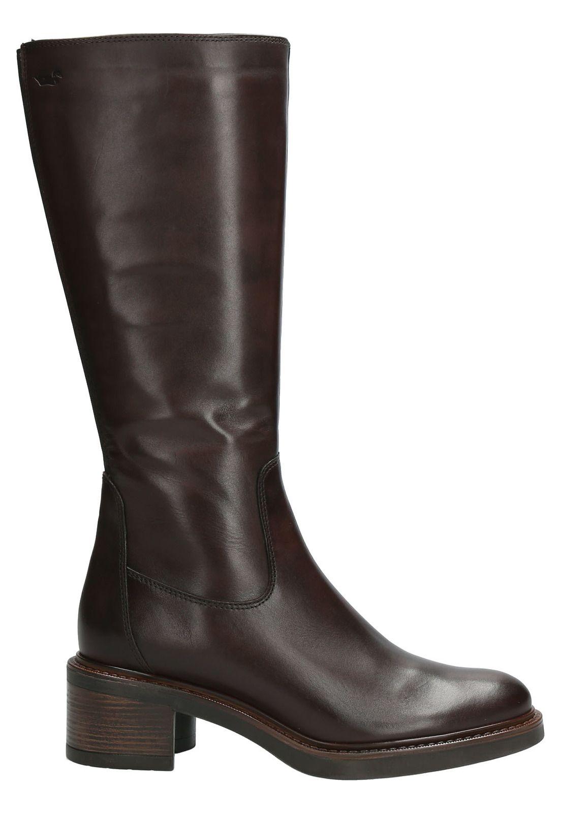Bota Cuero Mujer Eloise Café-0