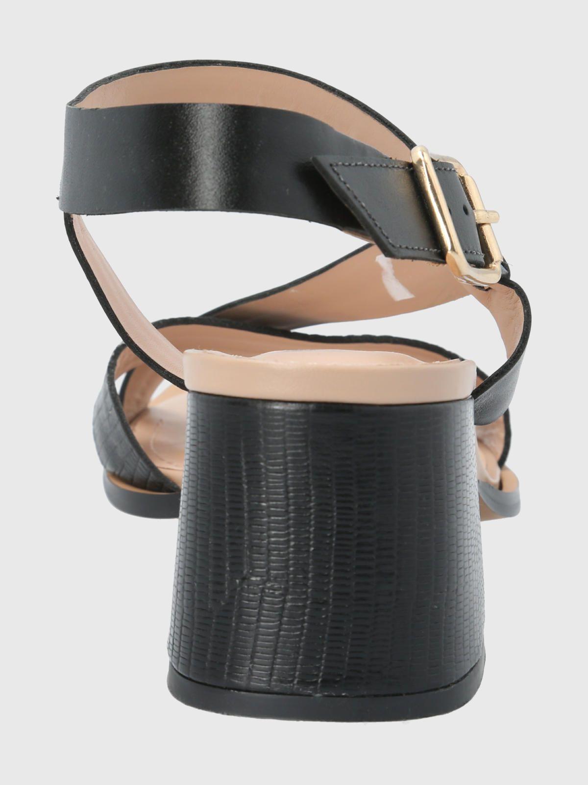 Sandalia Cuero Negro Mujer Caterina -5