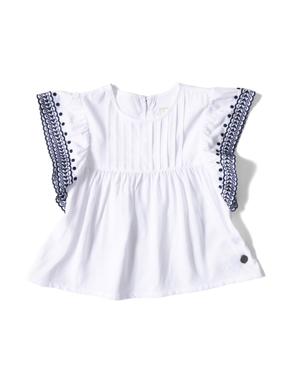 Blusa Manga Corta Niña Harmony Blanco-0