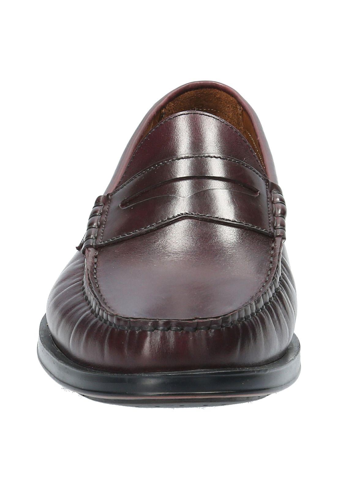 Mocasin Cuero Hombre Stanford Burdeo-3