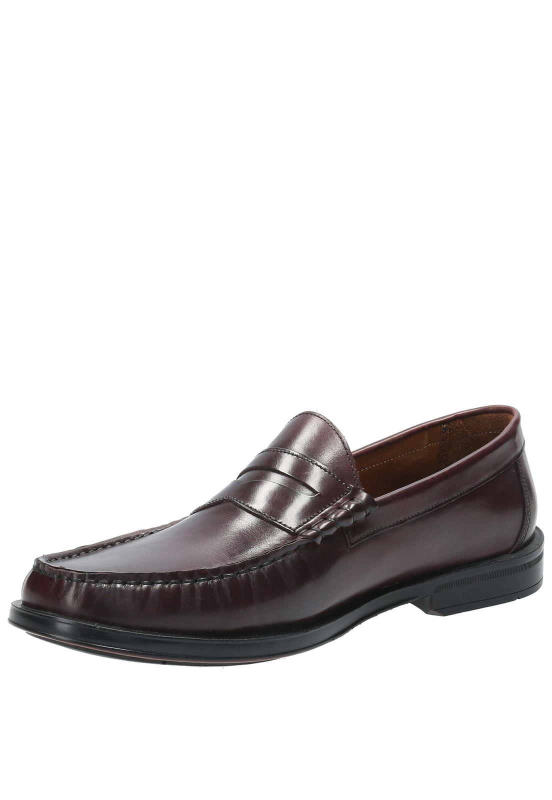 Mocasin Cuero Hombre Stanford Burdeo-4