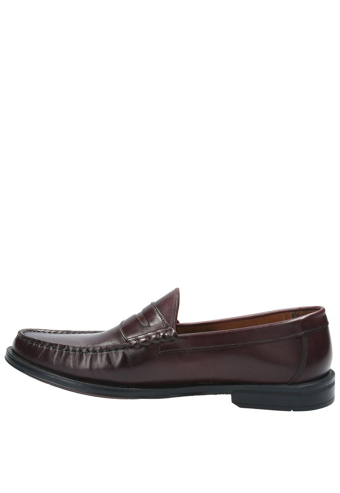 Mocasin Cuero Hombre Stanford Burdeo-5