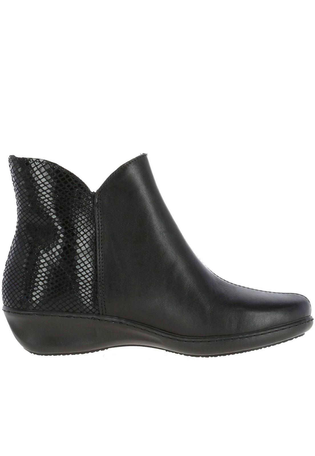 Botin Mujer Cuero Heidi Negro-3
