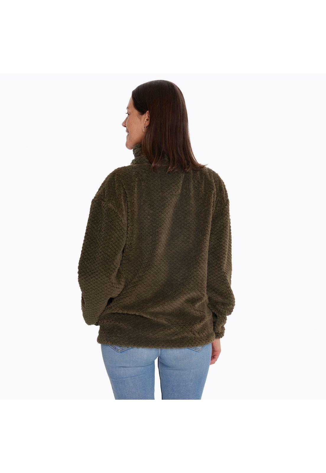 Polar Mujer Shaggy Half Oliva-1