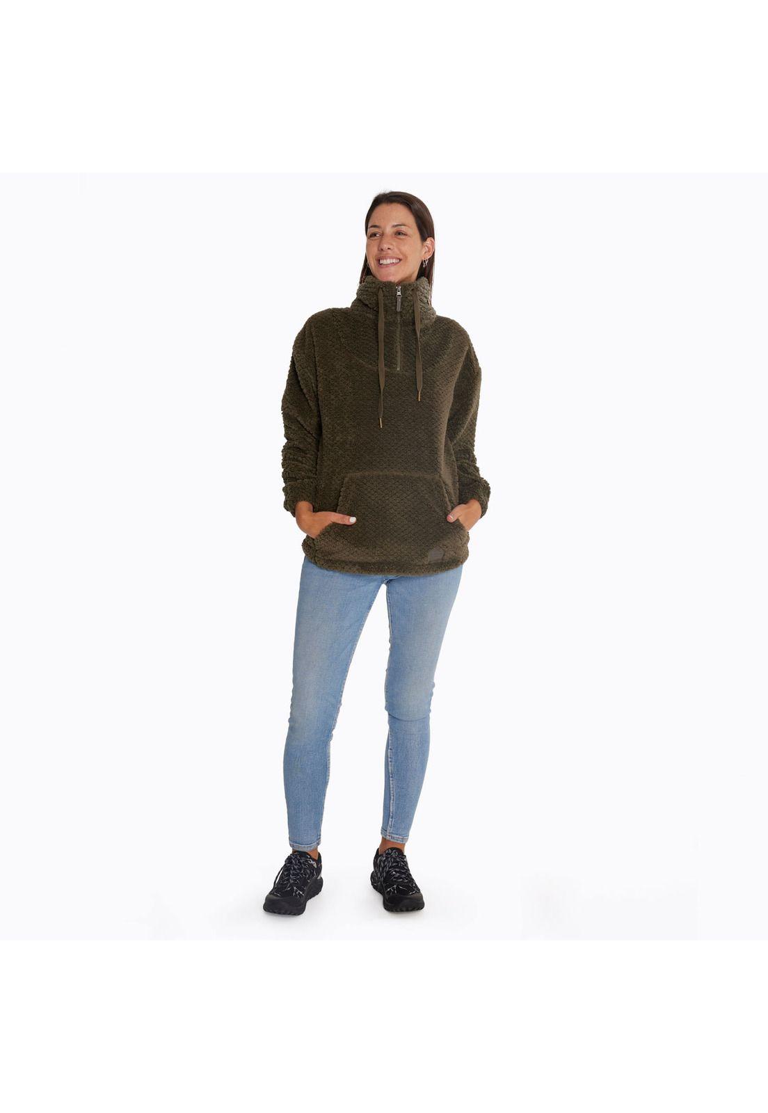 Polar Mujer Shaggy Half Oliva-4