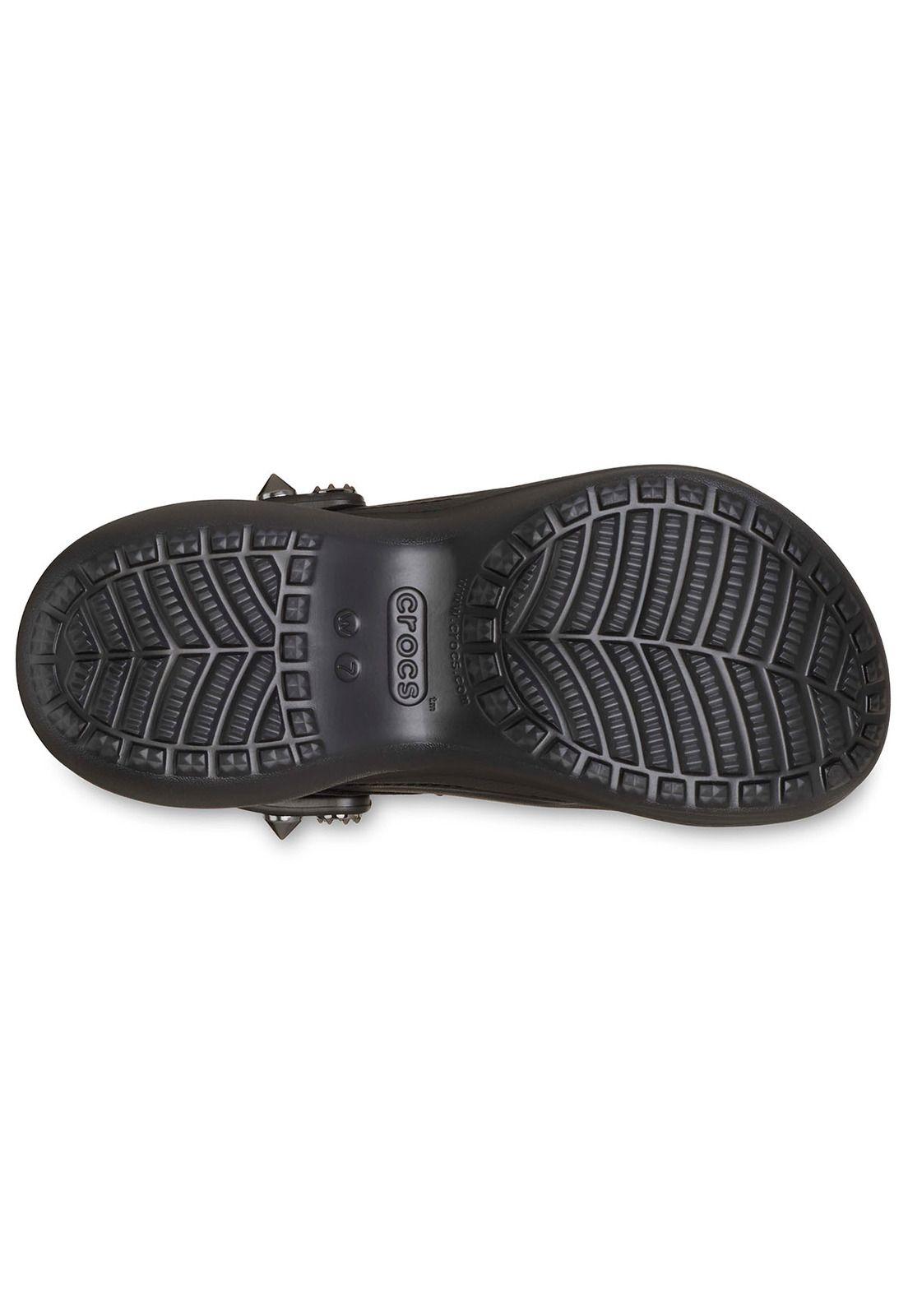 Zueco Crocs Mujer Plataforma Bae Studded Clog Negro-5