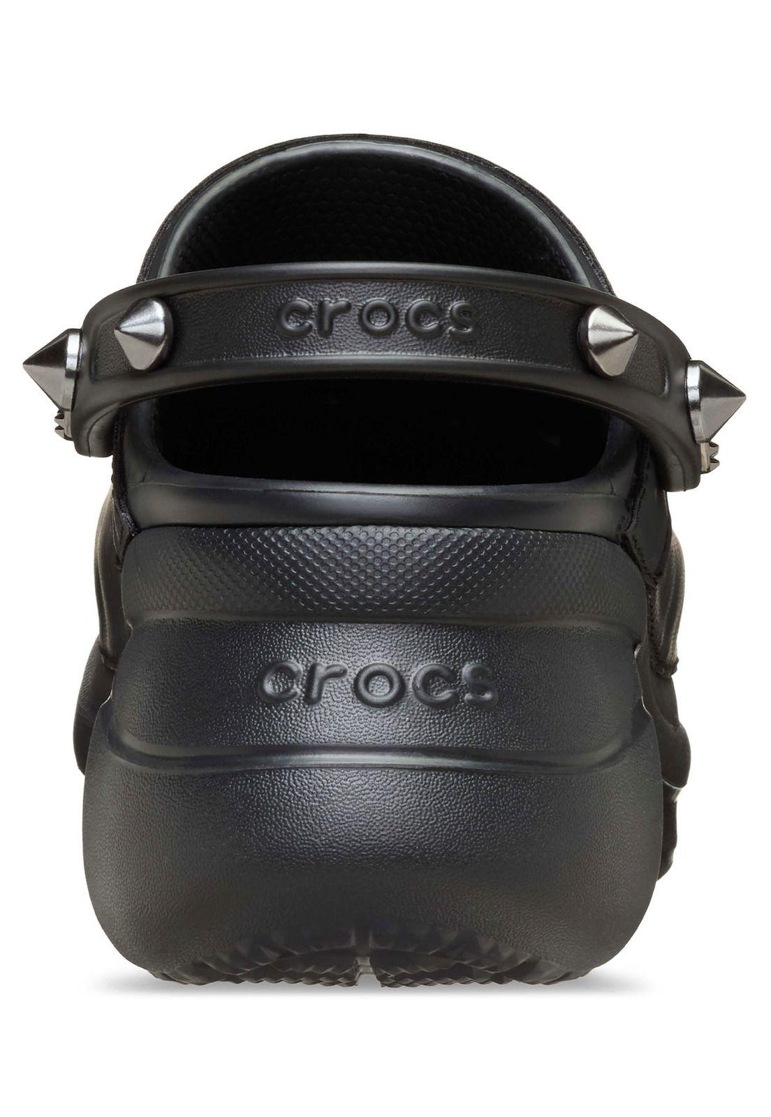Zueco Crocs Mujer Plataforma Bae Studded Clog Negro-7