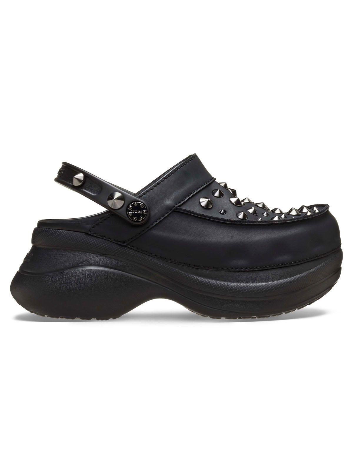 Zueco Crocs Mujer Plataforma Bae Studded Clog Negro-0
