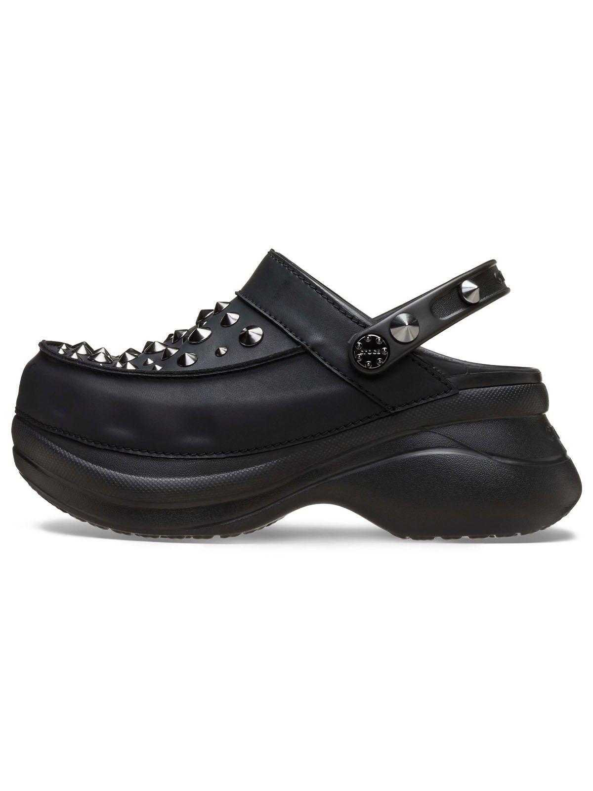 Zueco Crocs Mujer Plataforma Bae Studded Clog Negro-1