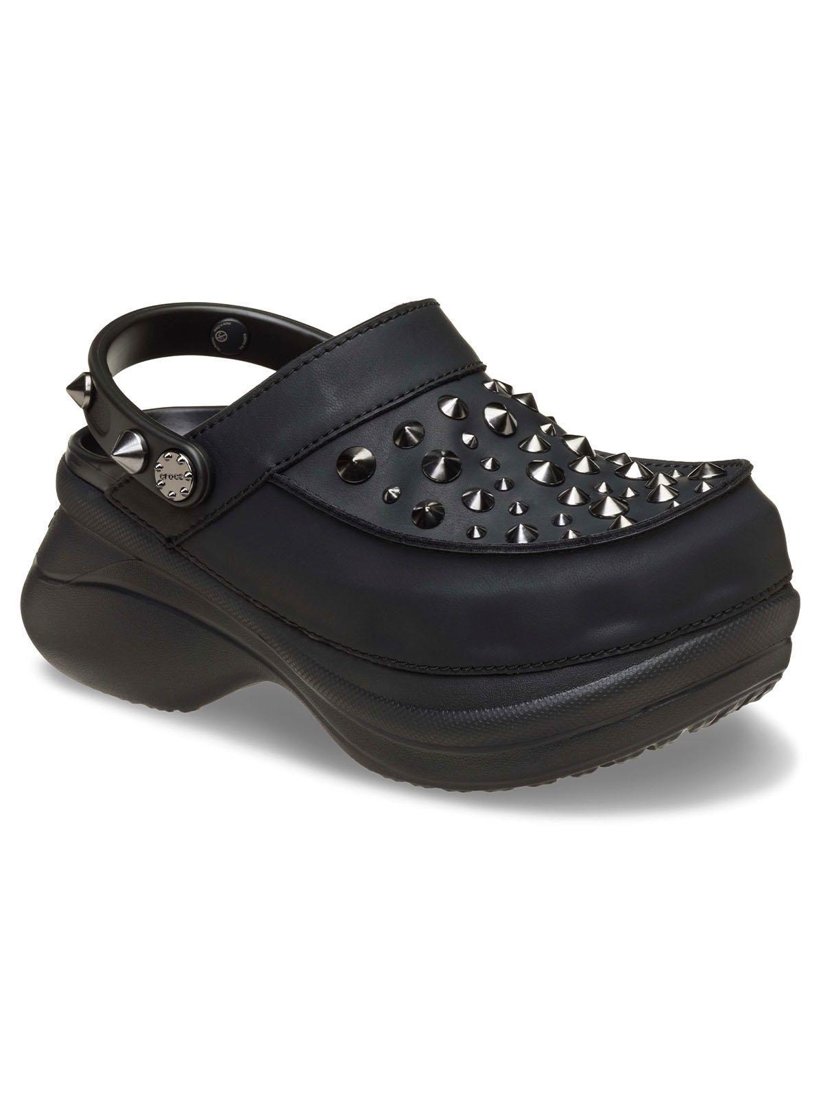 Zueco Crocs Mujer Plataforma Bae Studded Clog Negro-6