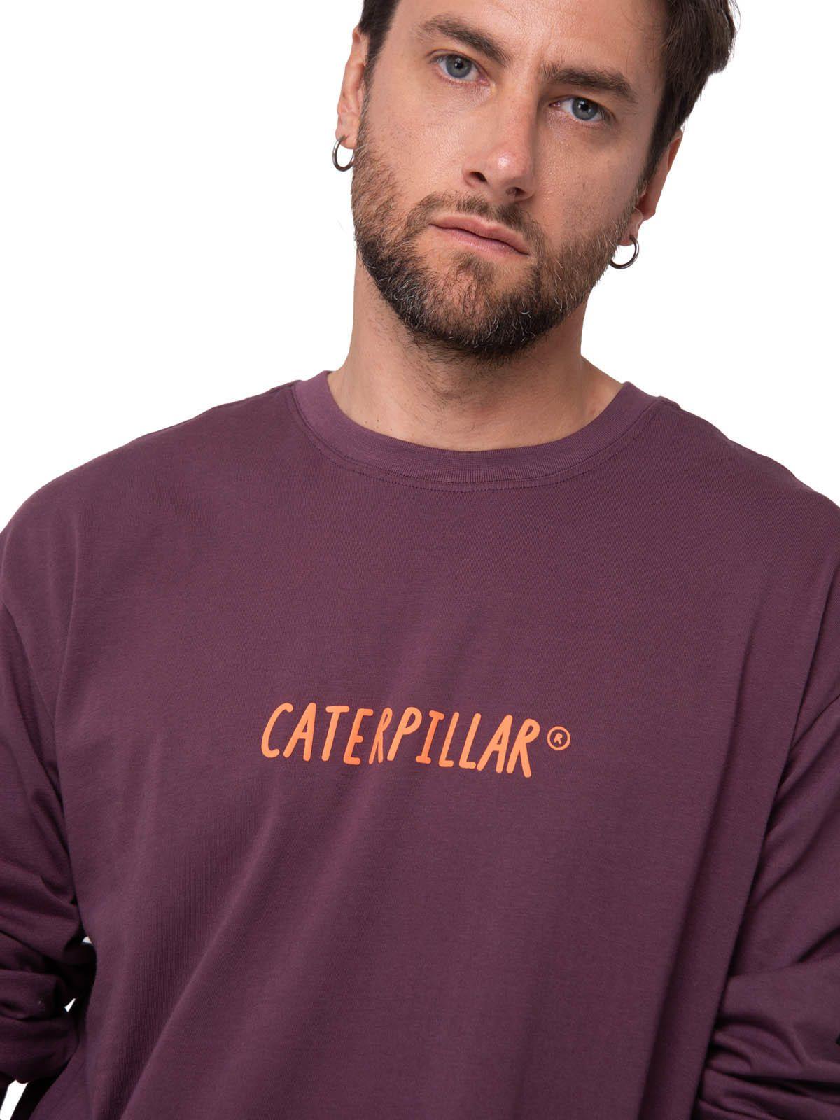 Polera Manga Larga Hombre Diseño SCI FI Burdeo-4