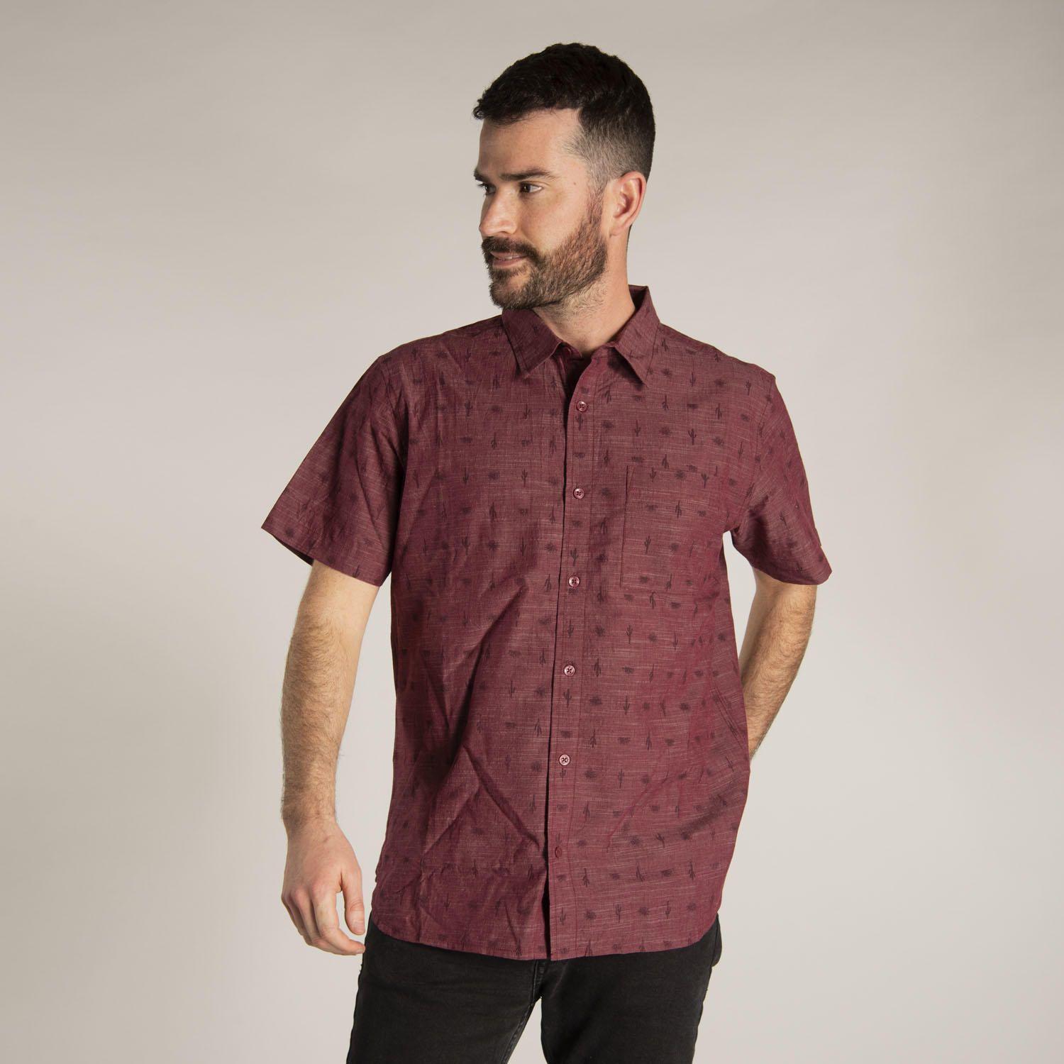 Camisa M/C Hombre Foundation S/S Ao Sh Roja-0