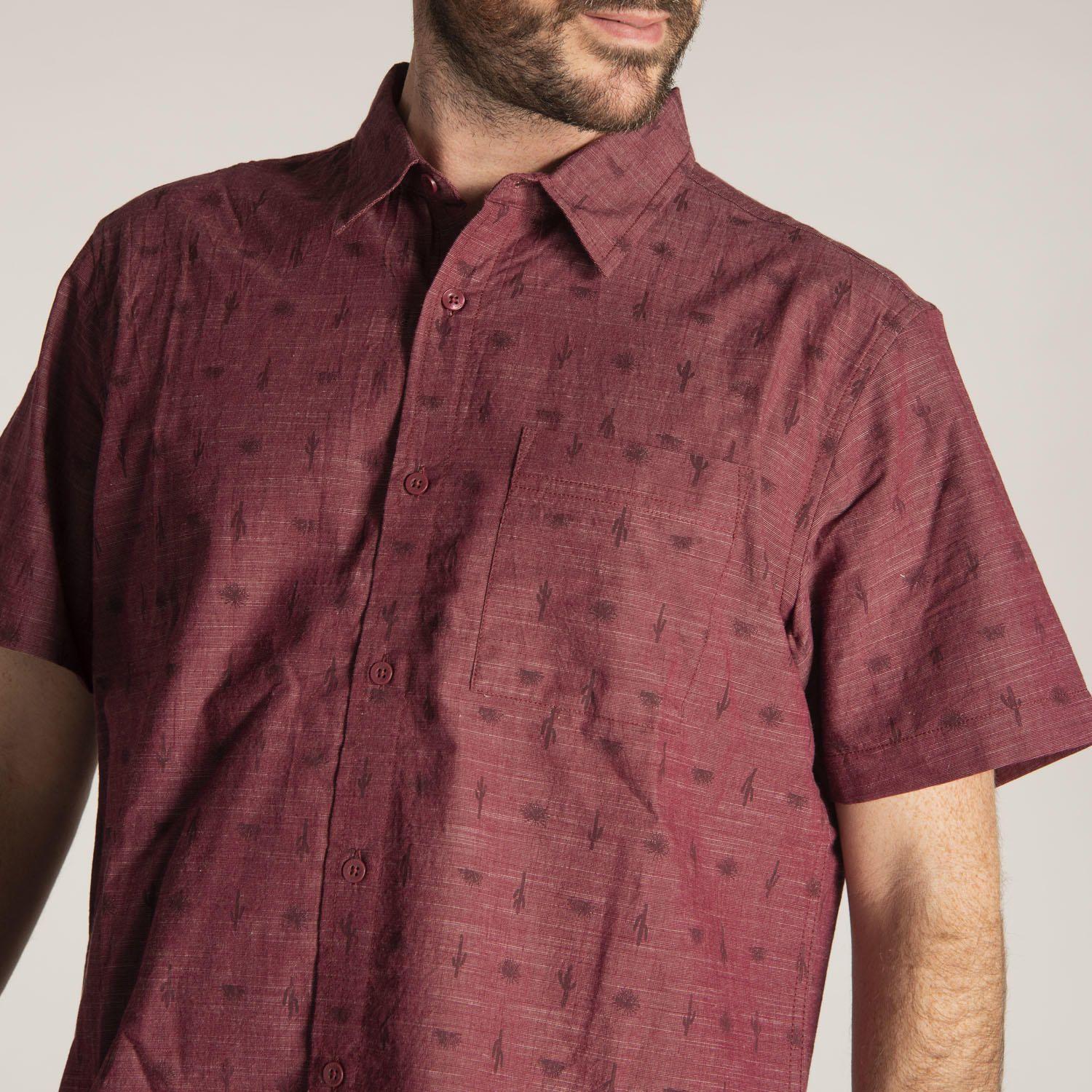 Camisa M/C Hombre Foundation S/S Ao Sh Roja-4