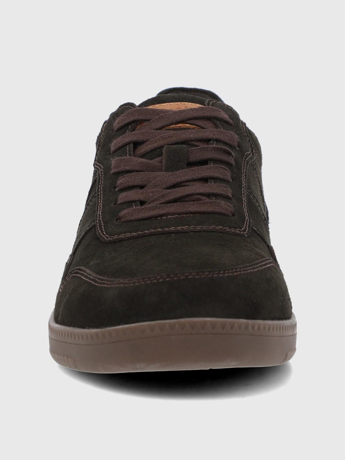 Zapatilla Cuero Hombre Mare Verde-3